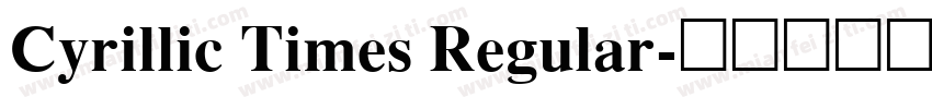 Cyrillic Times Regular字体转换